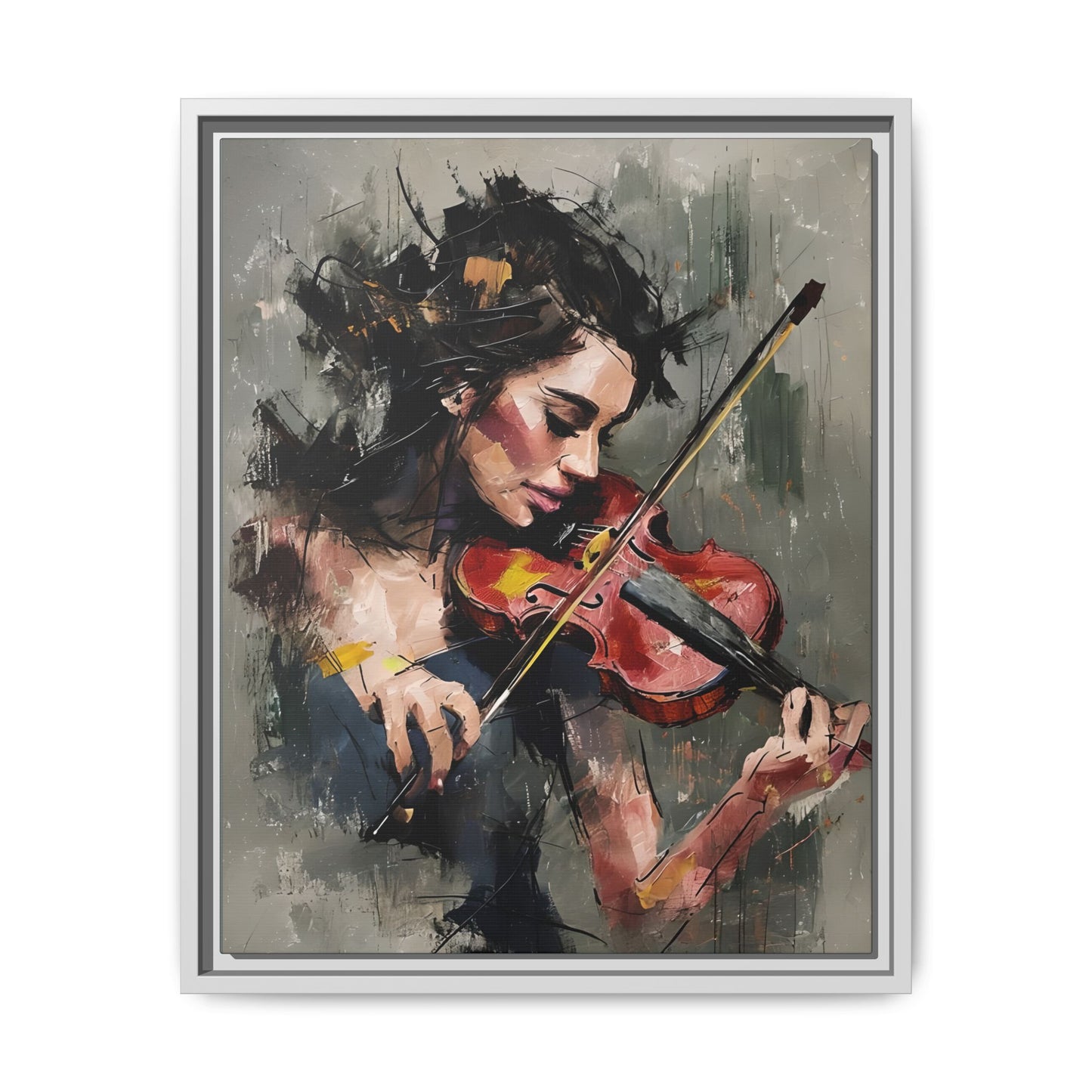 Elegant Violinist Art Print - Framed Canvas for Music Lovers
