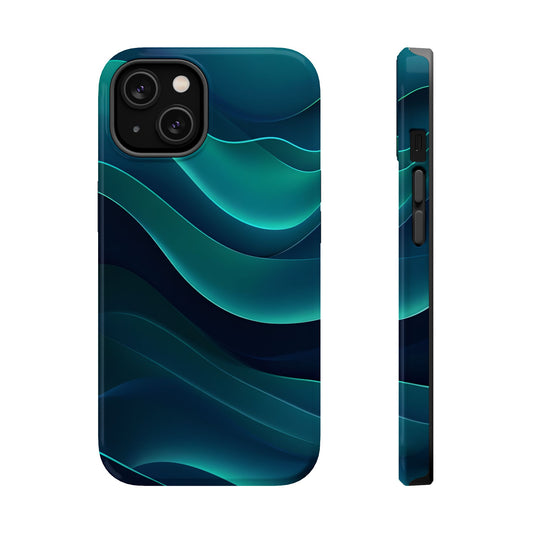 Wave Pattern Magnetic Tough Case - Stylish Protection for Your Phone