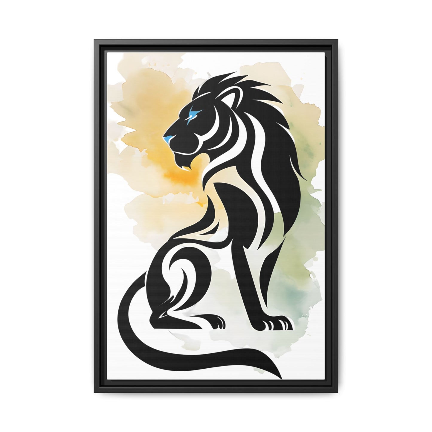 Artistic Lion Framed Canvas Wall Art