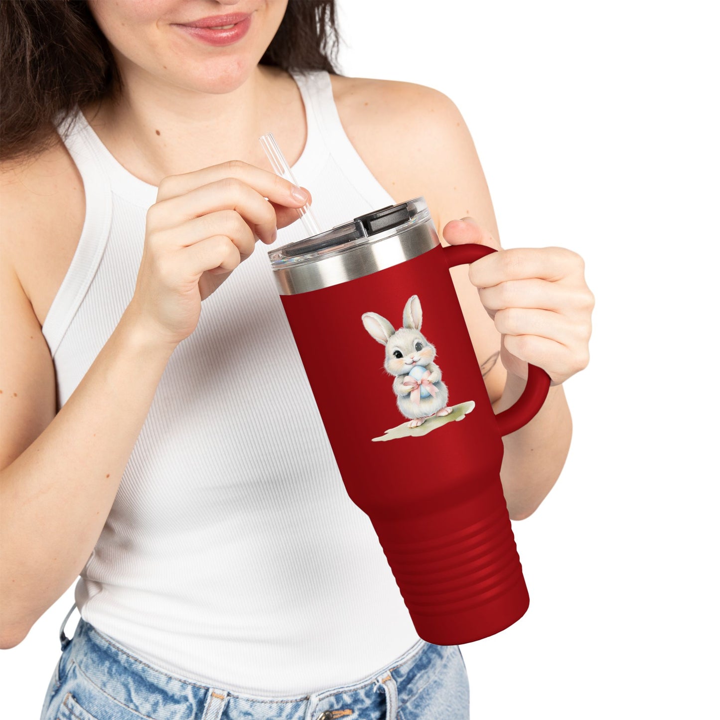Cute Bunny Insulated Travel Mug