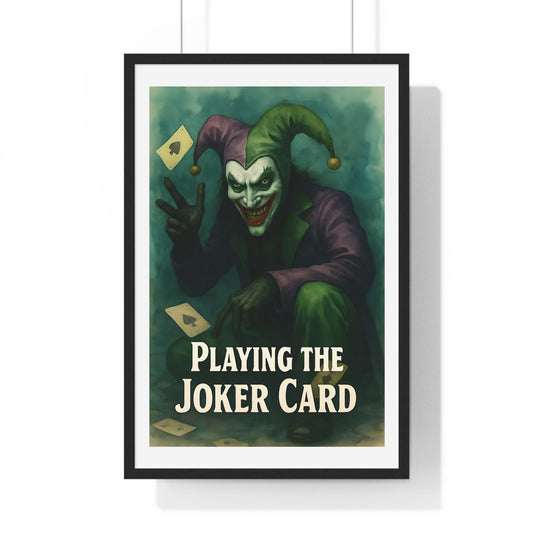 Gothic Joker Framed Poster, Joker Art Print