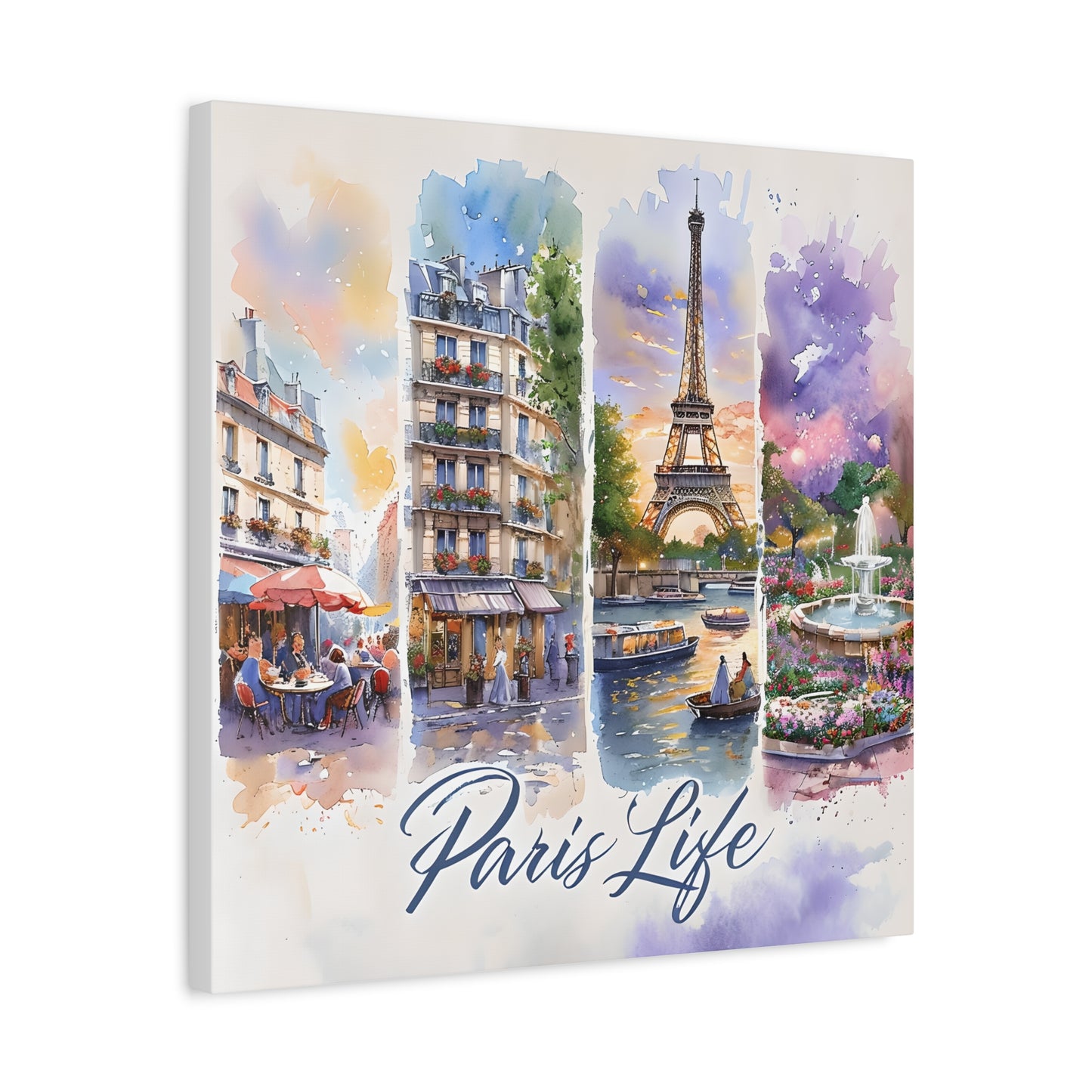 Paris Life Canvas Art - Beautiful Stretched Wall Decor for Home & Office