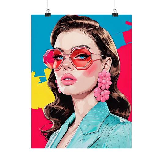 80s Vibe - Vibrant Matte Vertical Posters - Stylish Fashion Art Decor for Home & Office