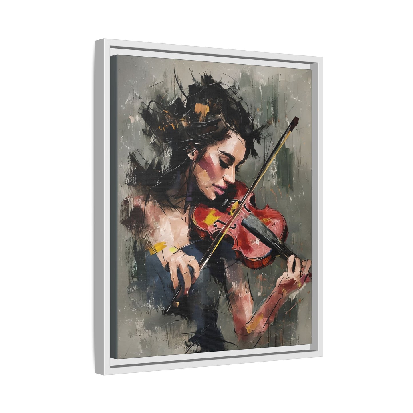 Elegant Violinist Art Print - Framed Canvas for Music Lovers
