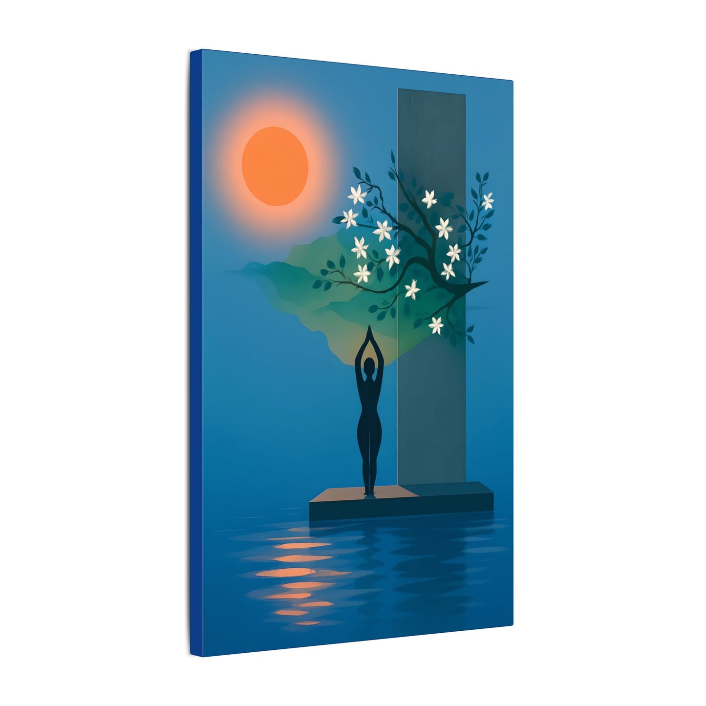 Serene Yoga Canvas Art, Meditative Wall Decor