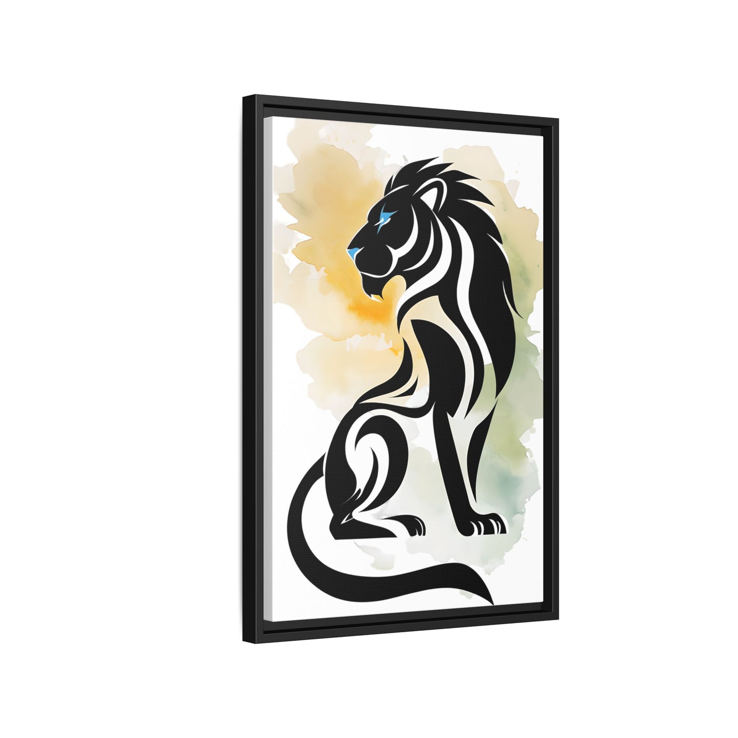 Artistic Lion Framed Canvas Wall Art