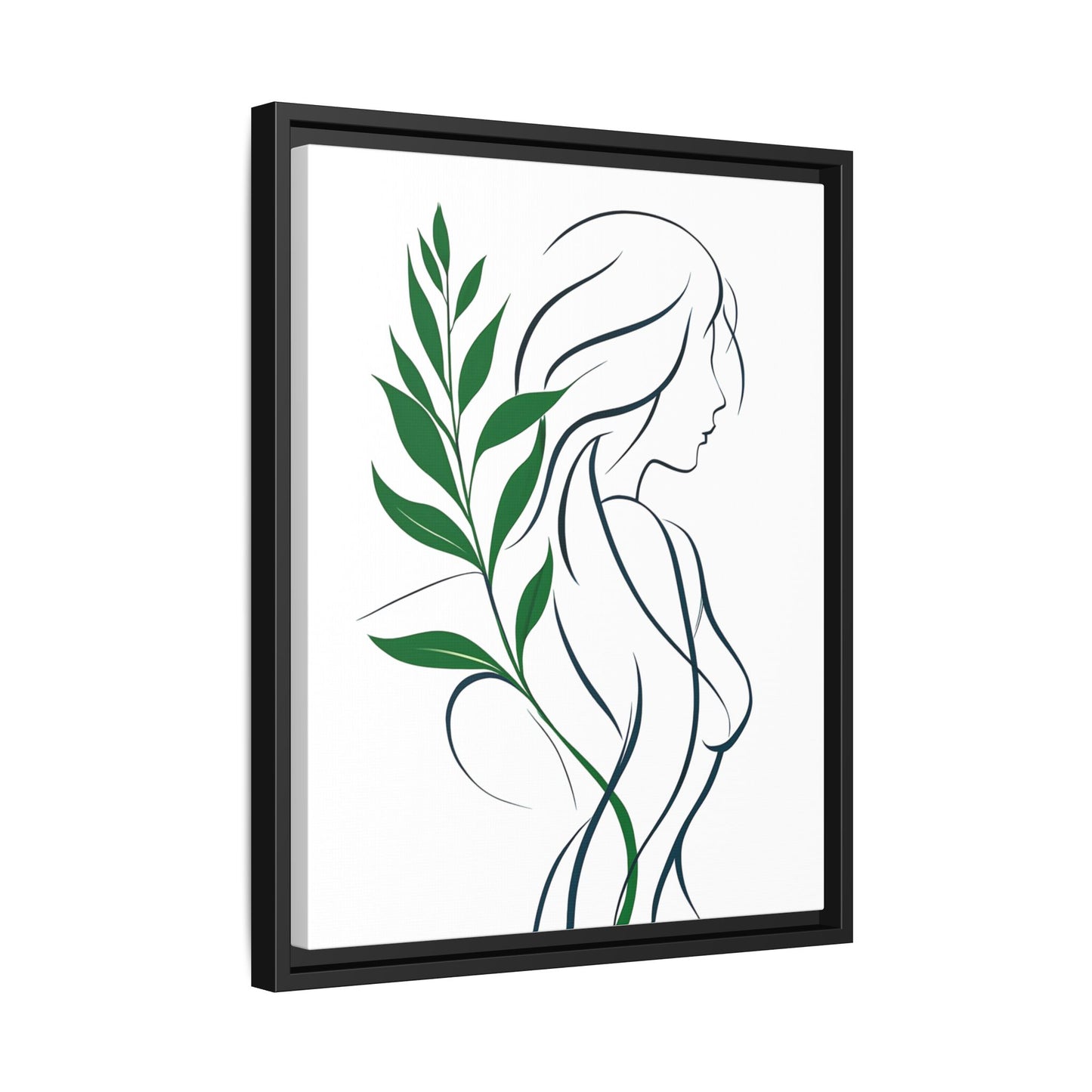 Minimalist Woman Framed Canvas Art Print