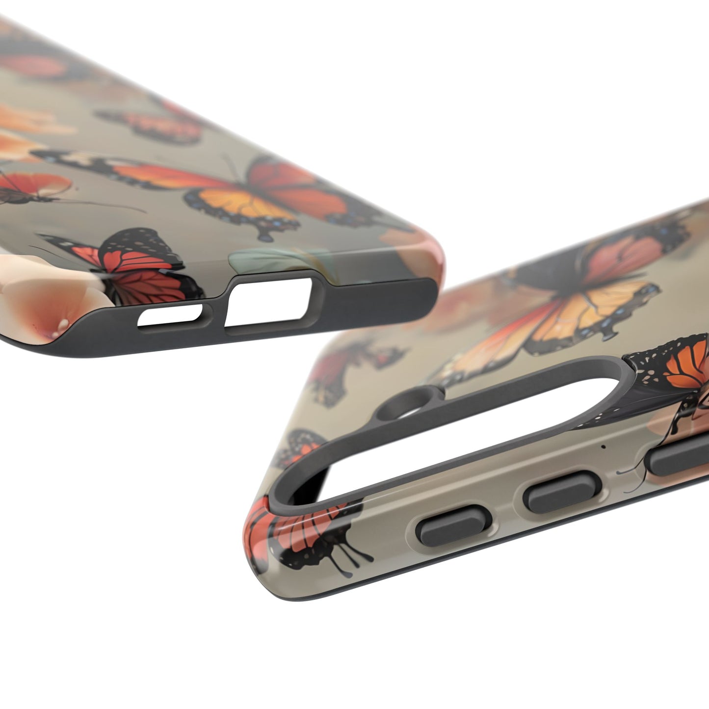 Butterfly Phone Case with Floral Design Print