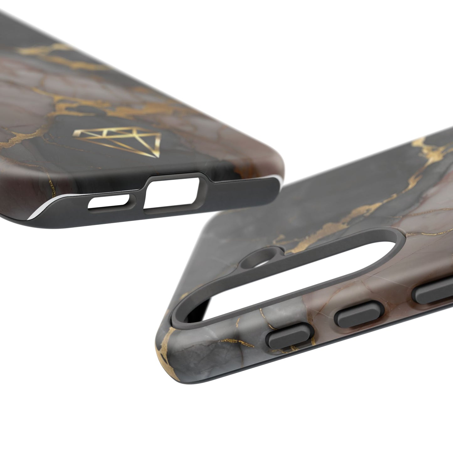 Elegant Marble Phone Case with Gold Accent