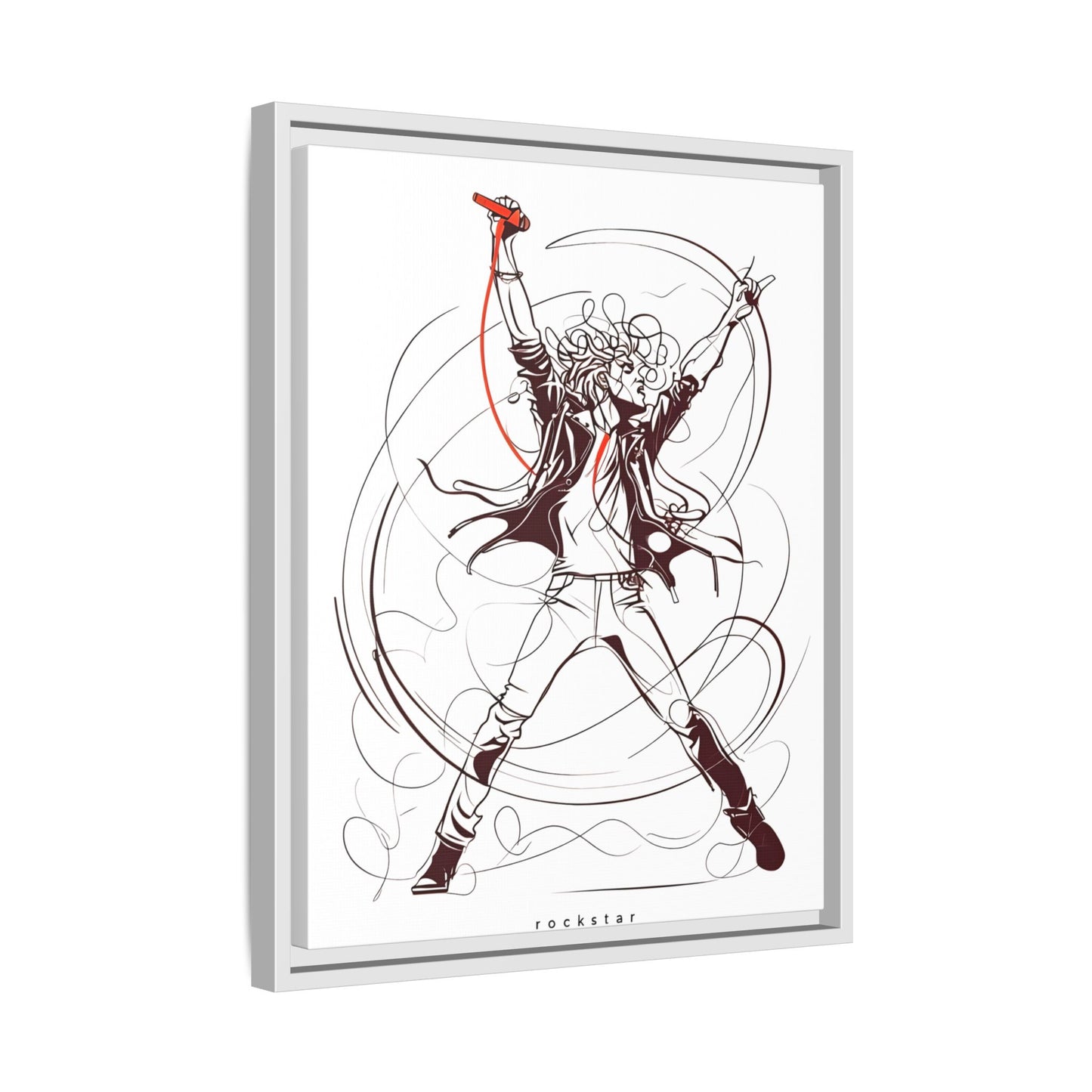 Minimalist Design a Rockstar, Matte Frame Print