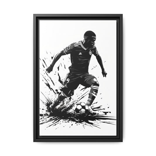Canvas Print - Famous footballer Kylian Mbappe