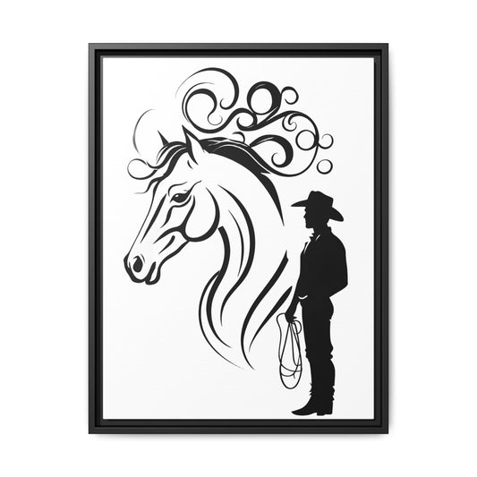 Minimalist Rustic Western Horse Art Print