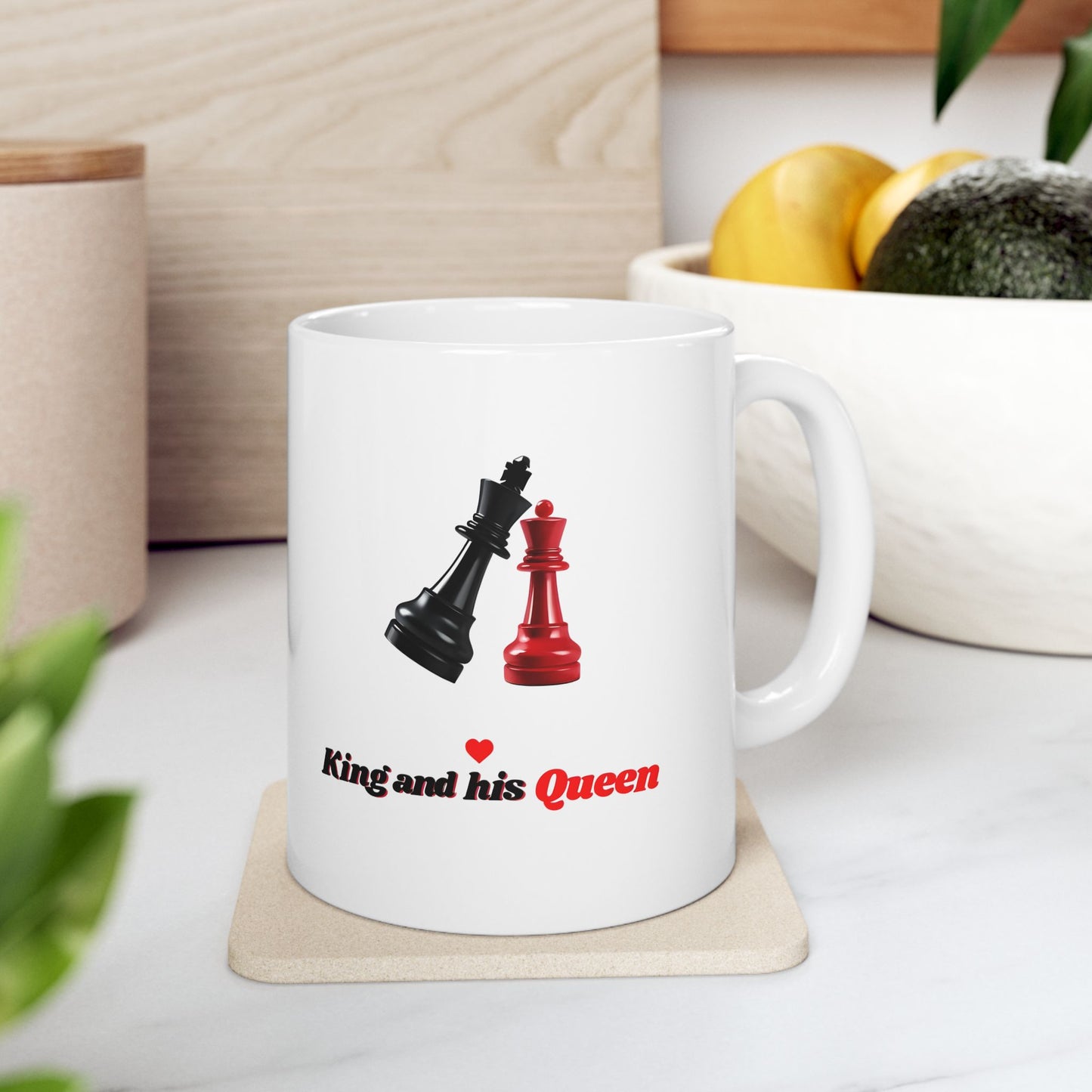 Chess-Themed Ceramic Mug