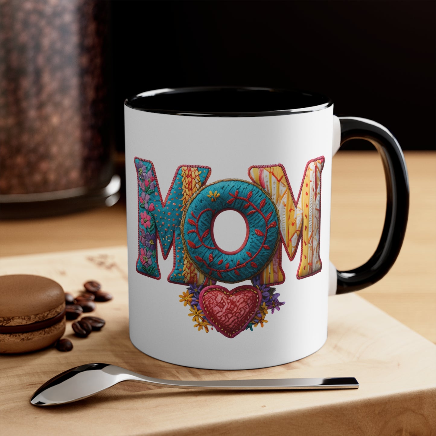 Colorful Floral Accent Mug - Perfect Gift for Moms