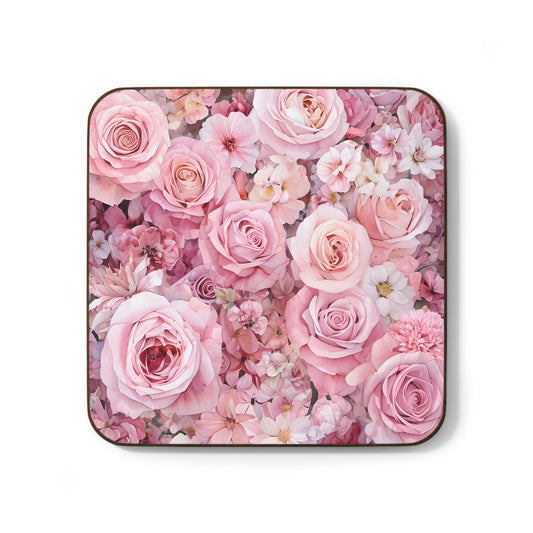 Floral Hardboard Coaster Set