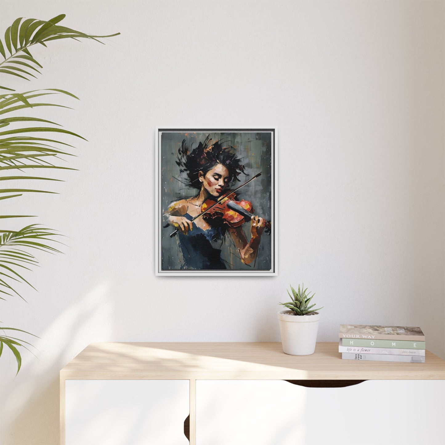 Dynamic Violinist Performance Portrait Print