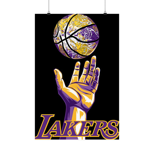Los Angeles Lakers Matte Vertical Poster - Basketball Wall Art