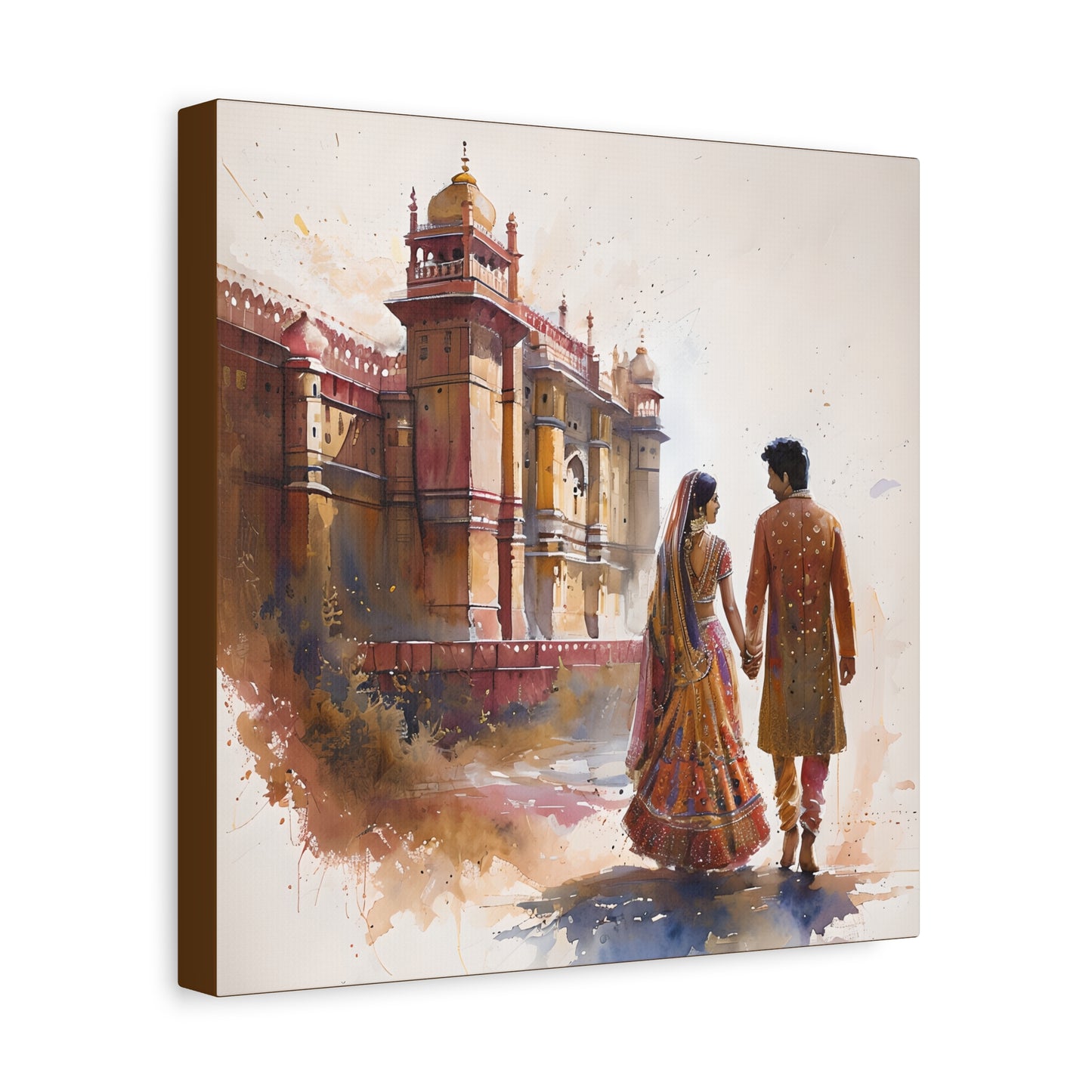Couple Walking Along the Rajasthan Palaces
