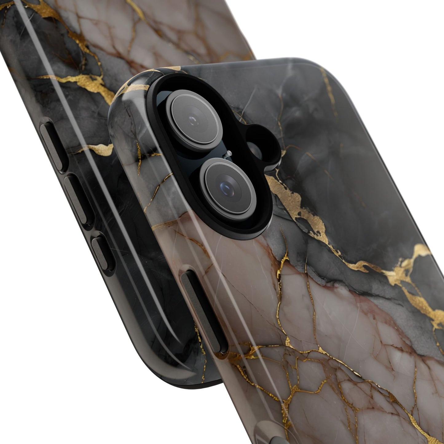Elegant Marble Phone Case with Gold Accent