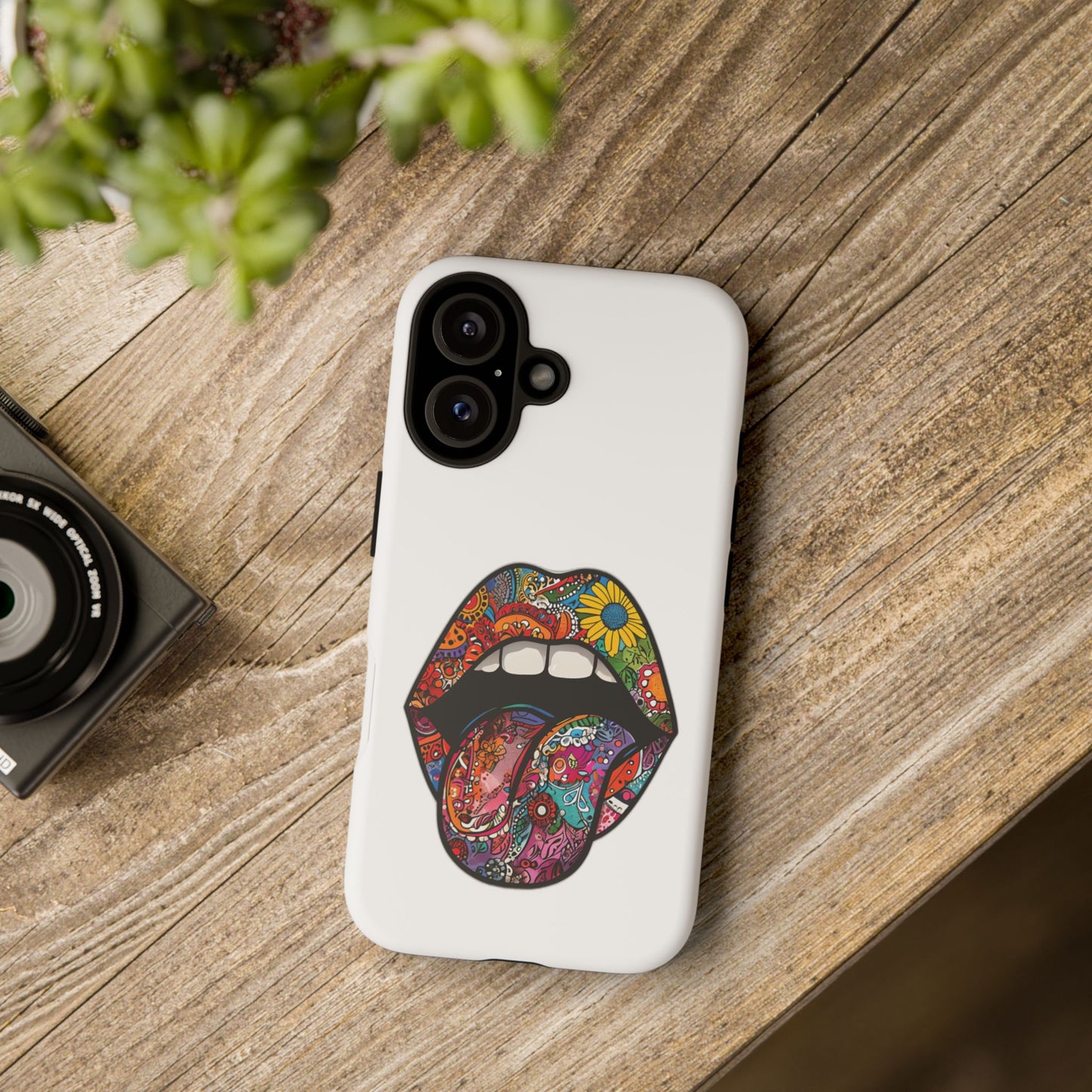 Vibrant Phone Case with Funky Lip Design