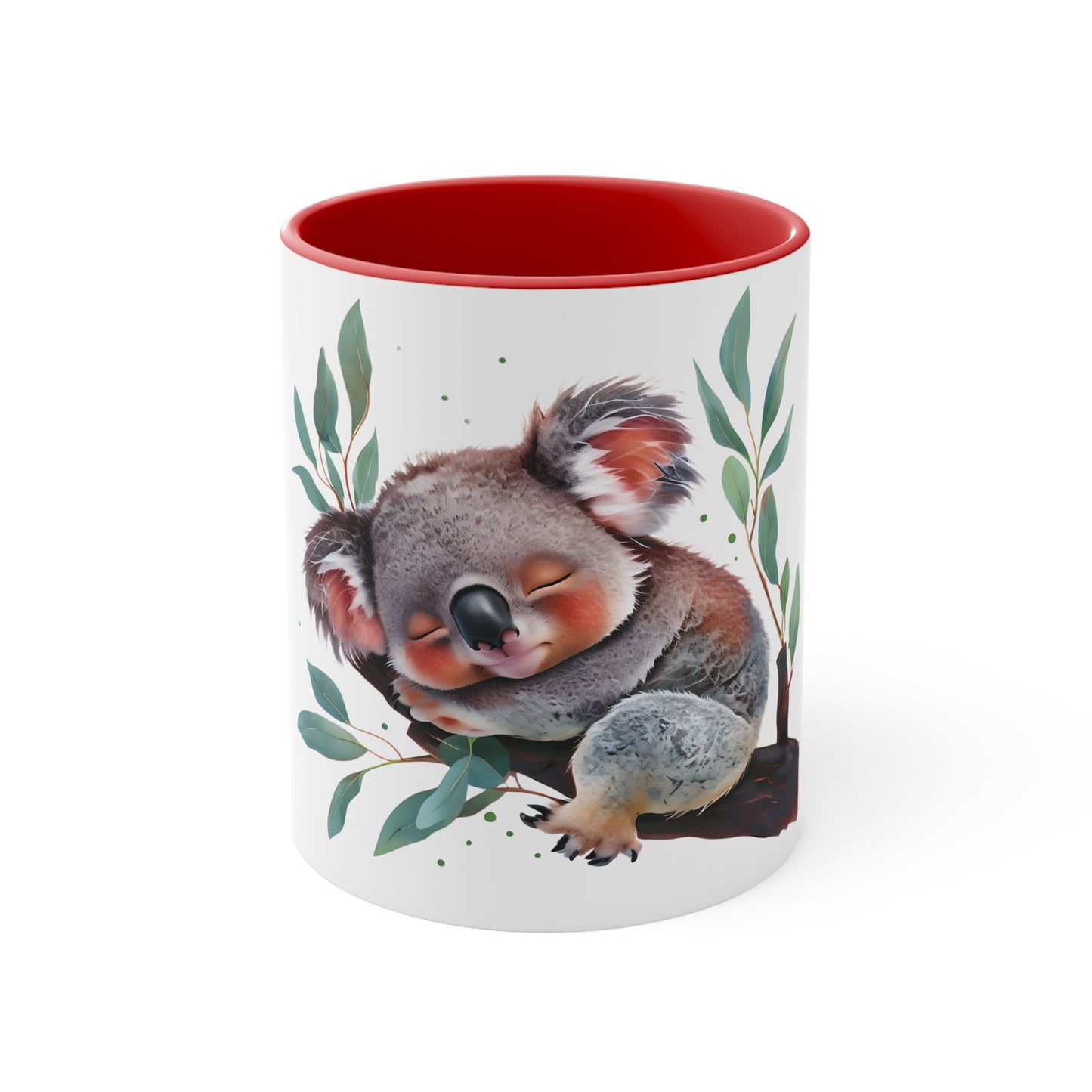 Koala Accent Mug - Cute Animal Coffee Cup, Gift for Nature Lovers, Home Decor, Eco-Friendly Mug, Tea Lover's Cup