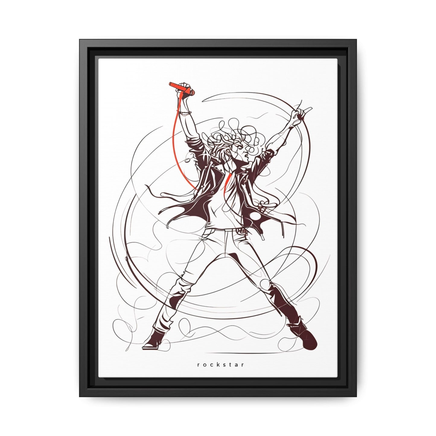 Minimalist Design a Rockstar, Matte Frame Print