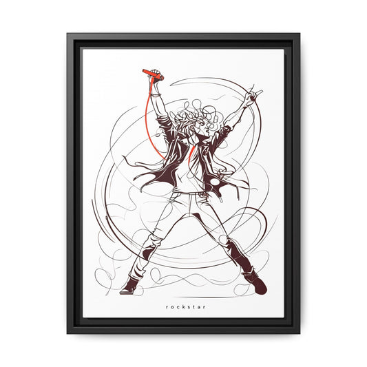 Minimalist Design a Rockstar, Matte Frame Print