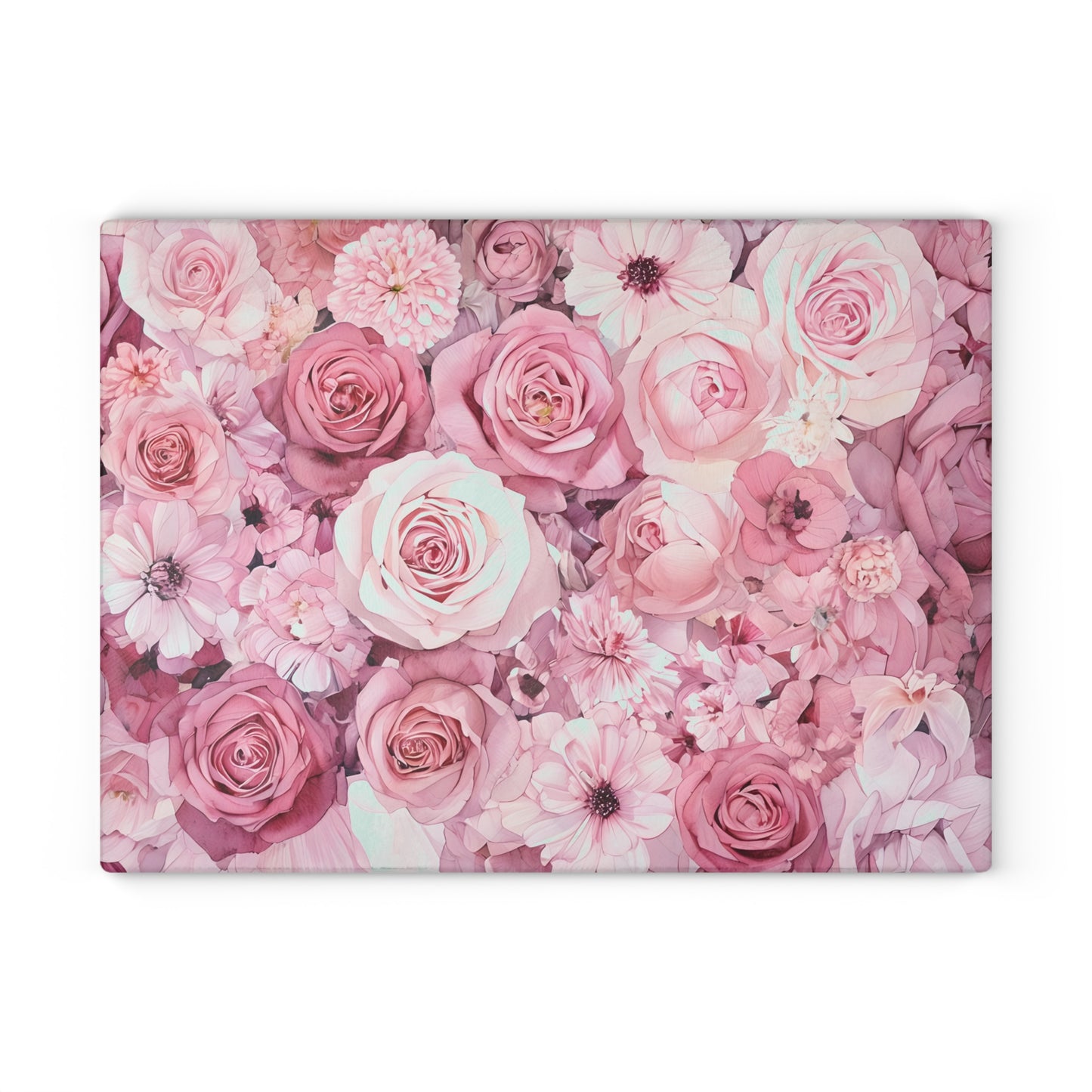 Floral Glass Cutting Board