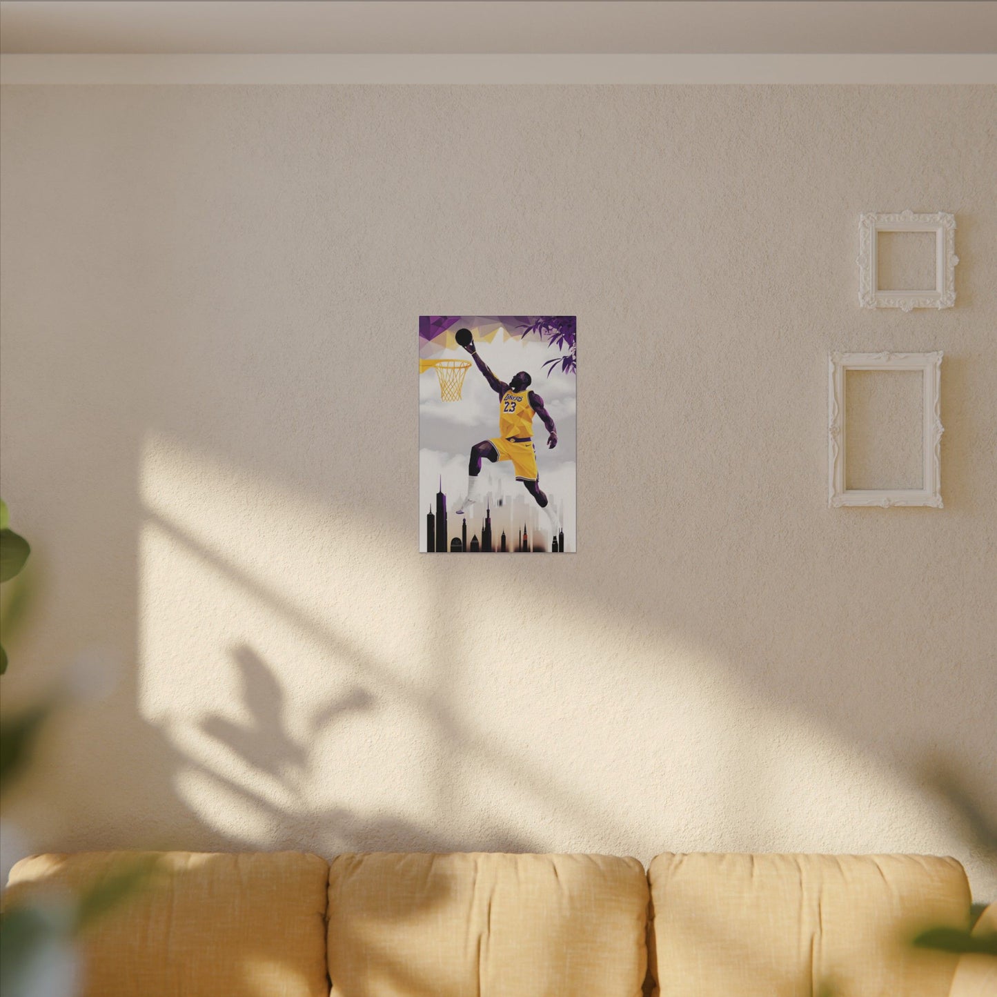 Basketball Wall Art, LeBron James Dunk Canvas Print