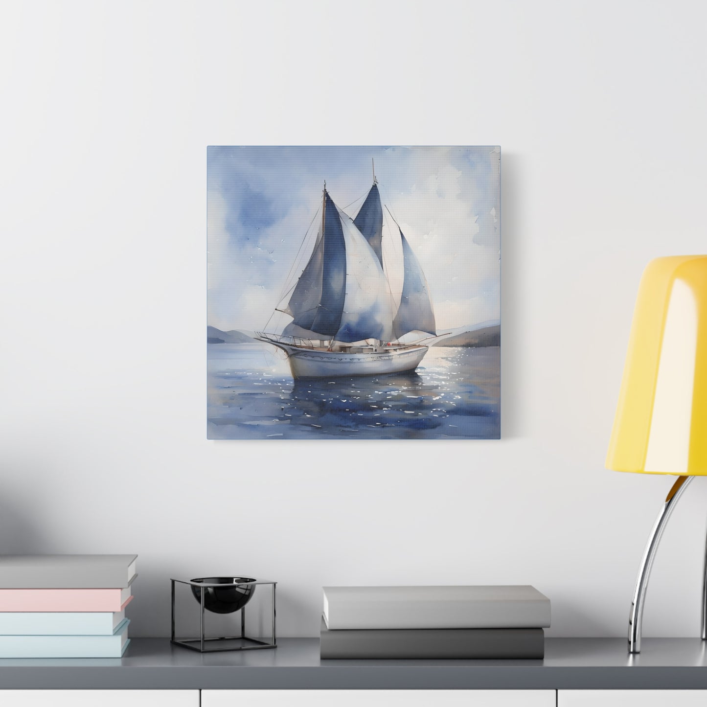 Sailing Boat on Serene Water Canvas Print