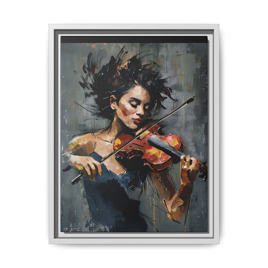 Dynamic Violinist Performance Portrait Print