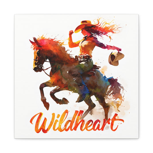 Wildheart Cowgirl Canvas Art - Colorful Western Decor for Home