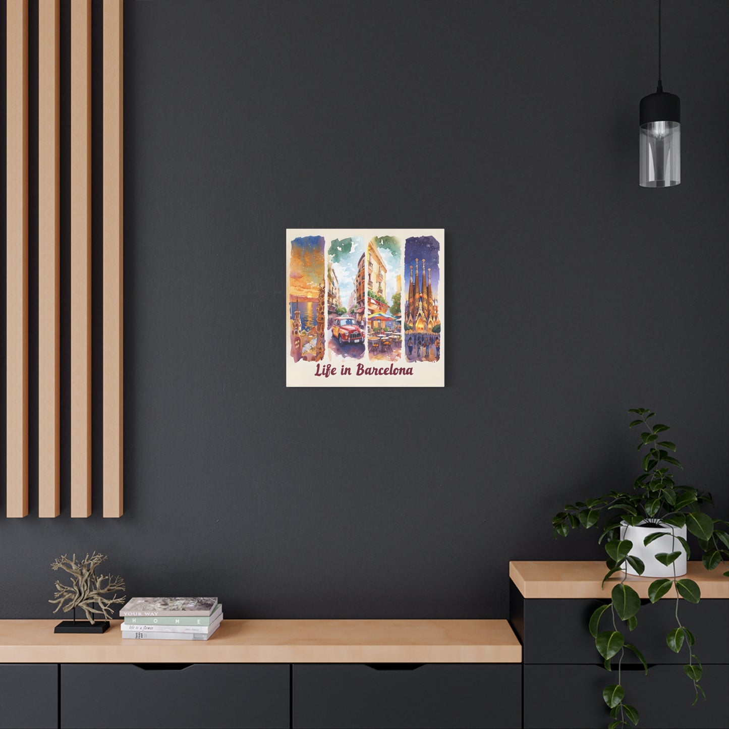 Life in Barcelona Canvas Wall Art Print