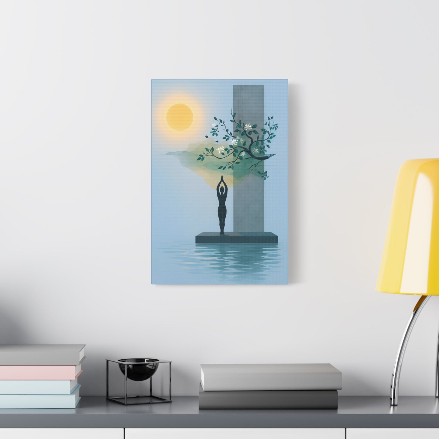 Serene Yoga Canvas Art, Meditative Wall Decor