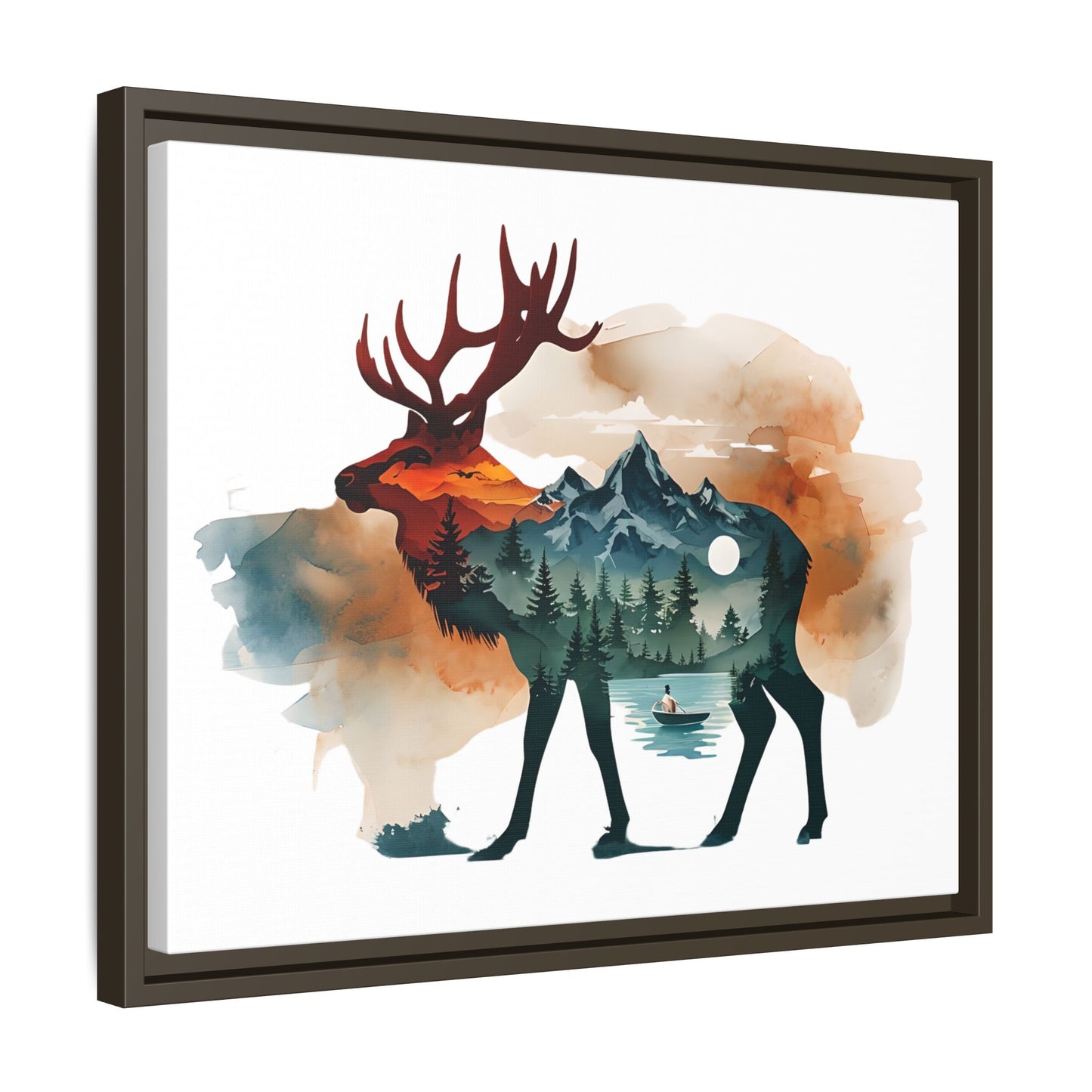 Serene Elk Profile Illustration Nature-Inspired