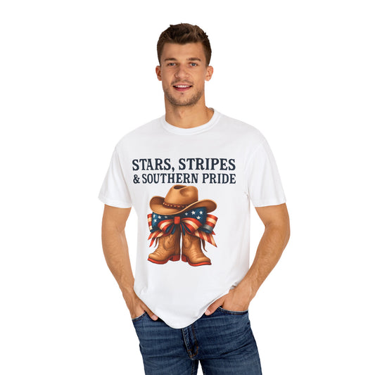 Stars, Stripes & Southern Pride Cowboy Boots Unisex T-Shirt
