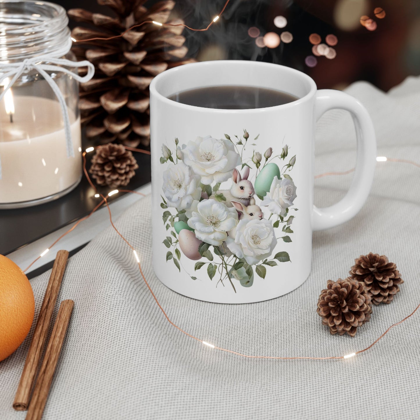 Floral Elegance Ceramic Mug