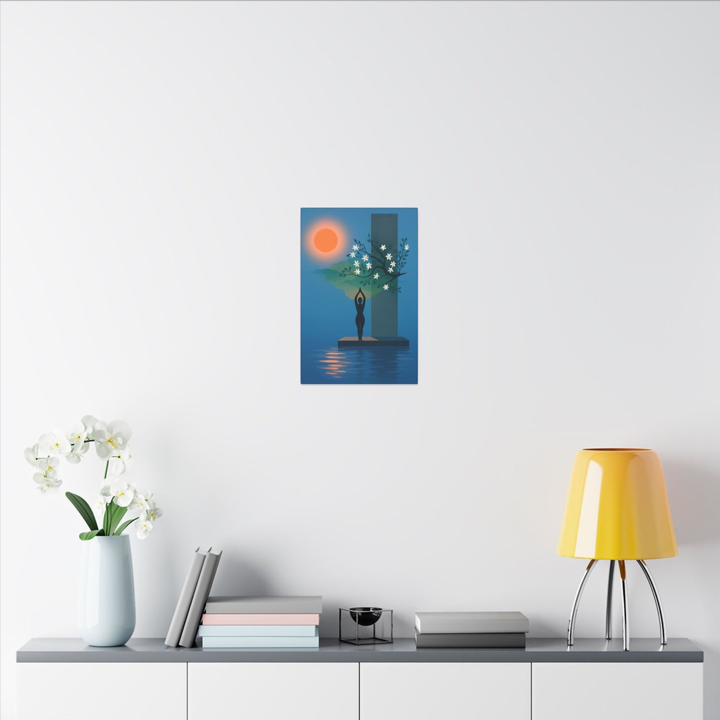 Serene Yoga Canvas Art, Meditative Wall Decor