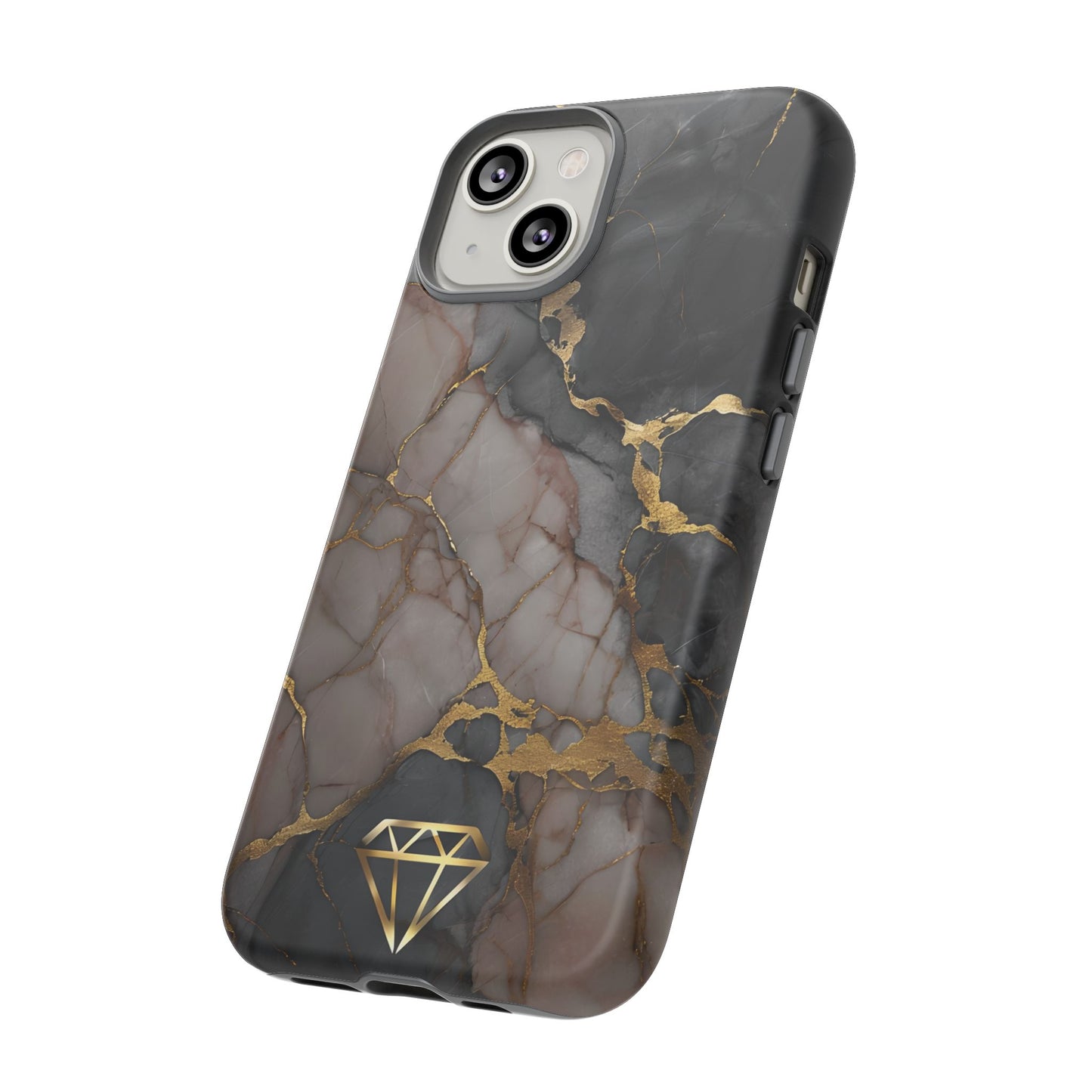 Elegant Marble Phone Case with Gold Accent