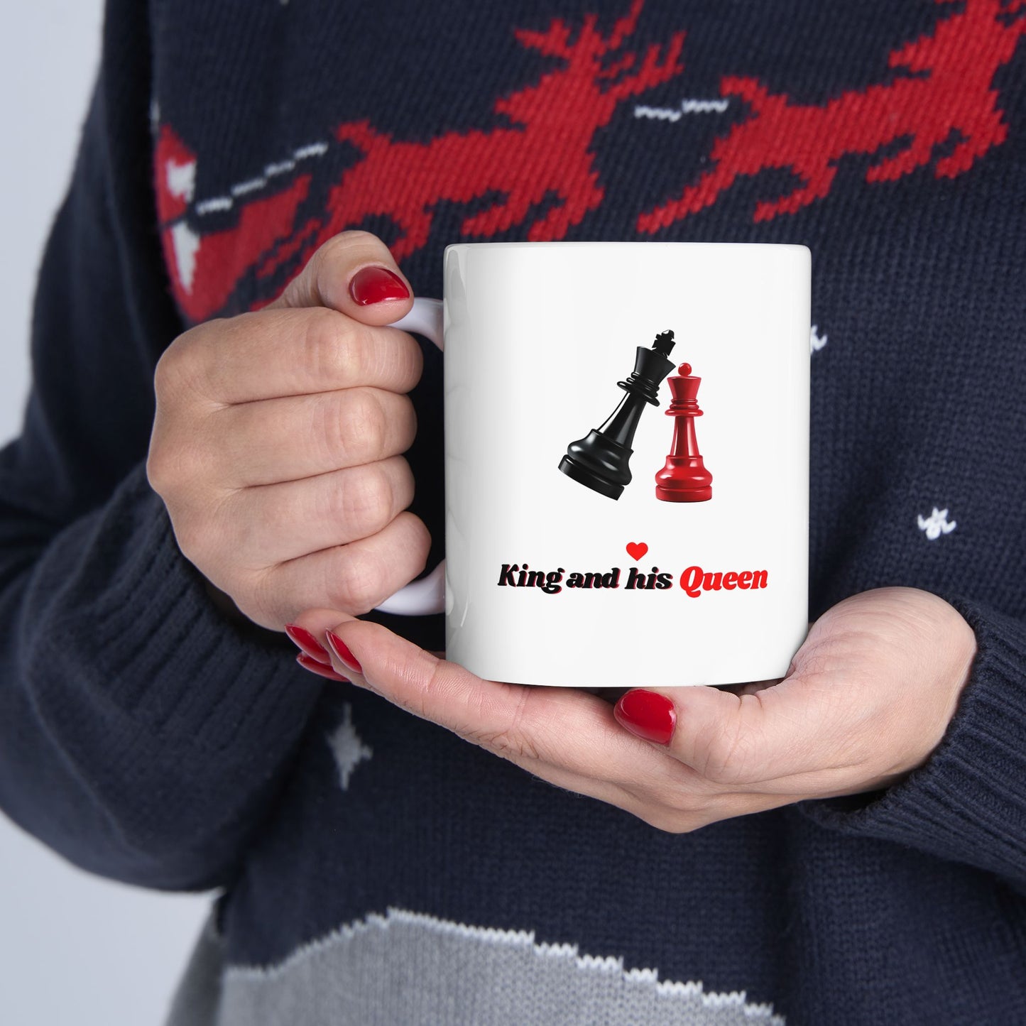 Chess-Themed Ceramic Mug