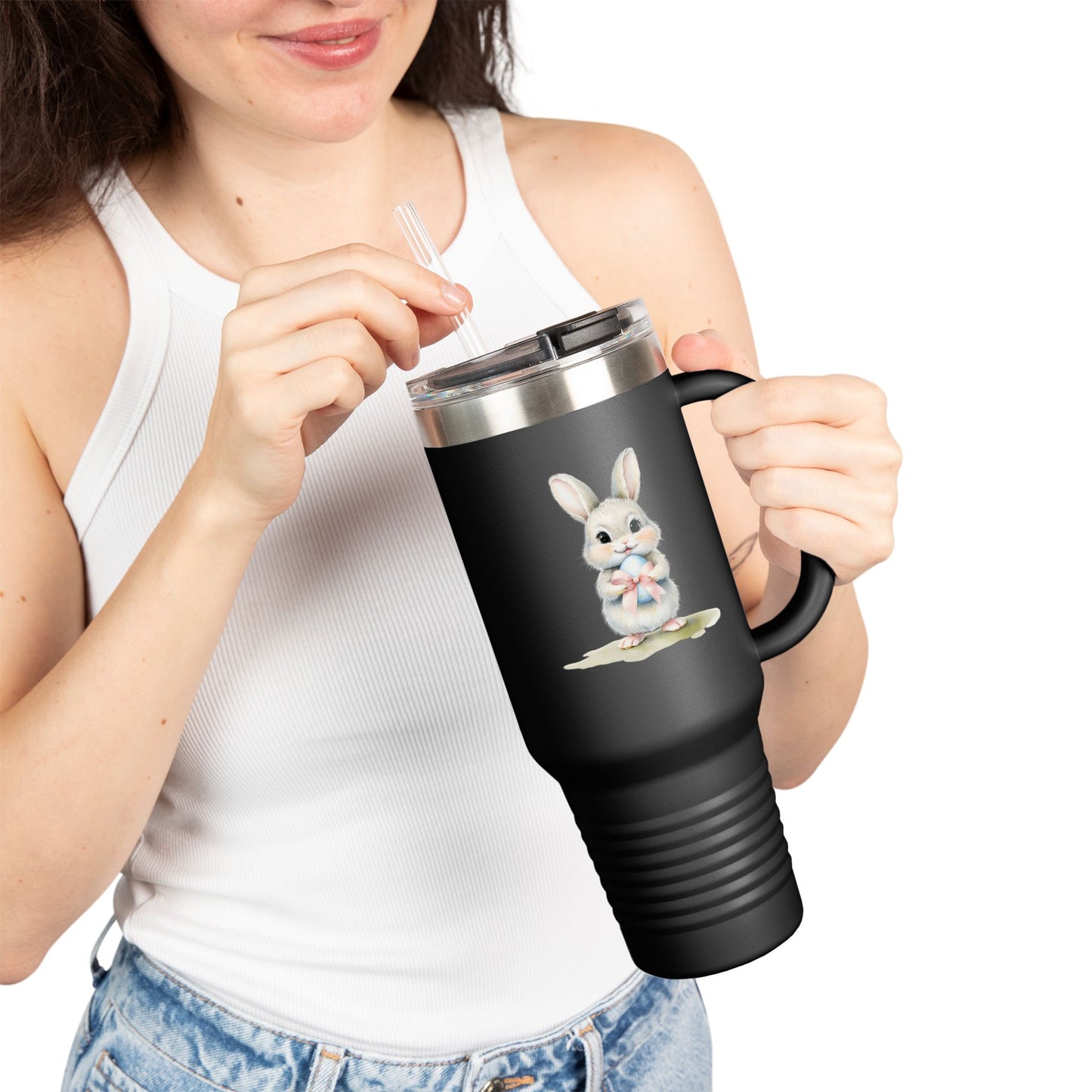 Cute Bunny Insulated Travel Mug