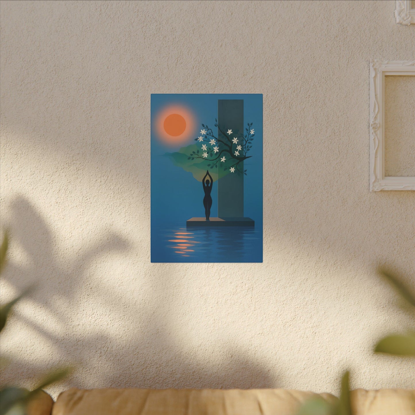Serene Yoga Canvas Art, Meditative Wall Decor