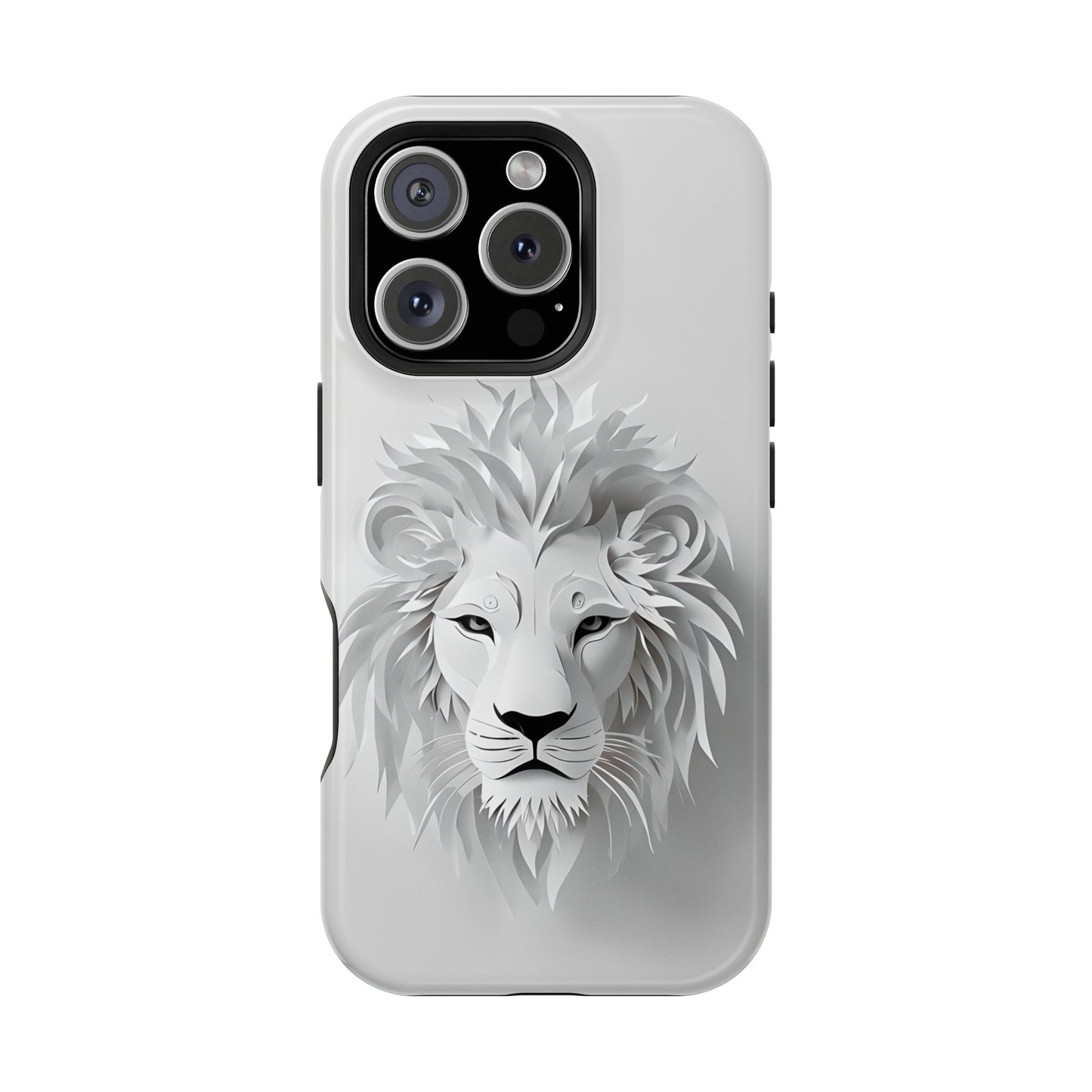 Majestic Intricate Lion Face Magnetic Tough Case Cover