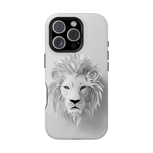 Majestic Intricate Lion Face Magnetic Tough Case Cover