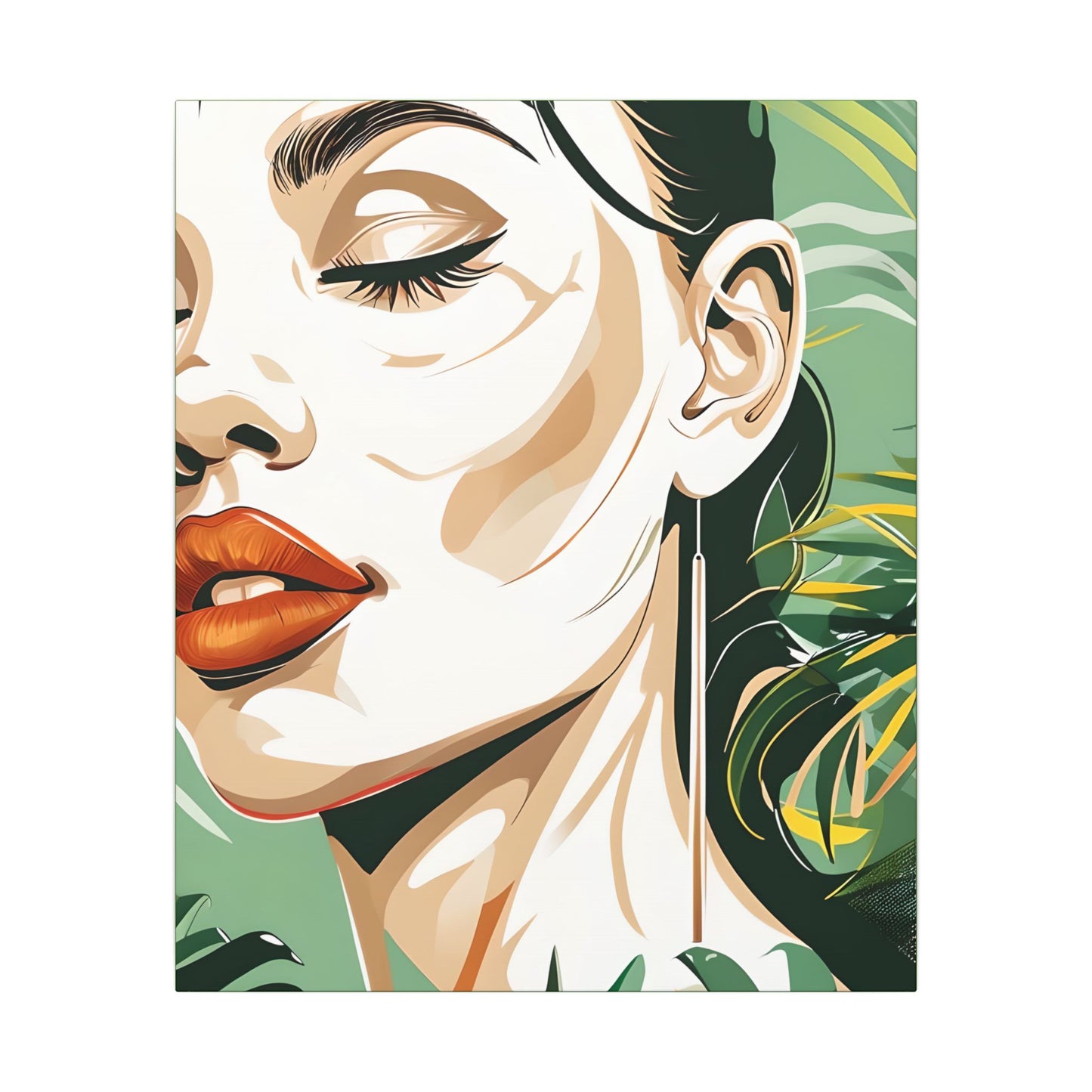 Elegant Woman Canvas Art - Multi-Size Stretched Matte Wall Decor
