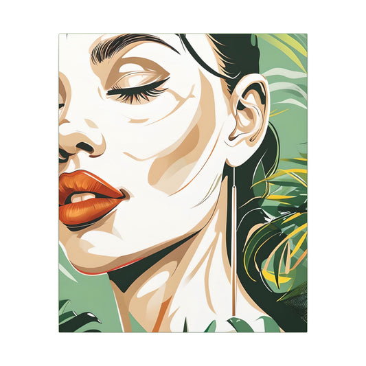 Elegant Woman Canvas Art - Multi-Size Stretched Matte Wall Decor