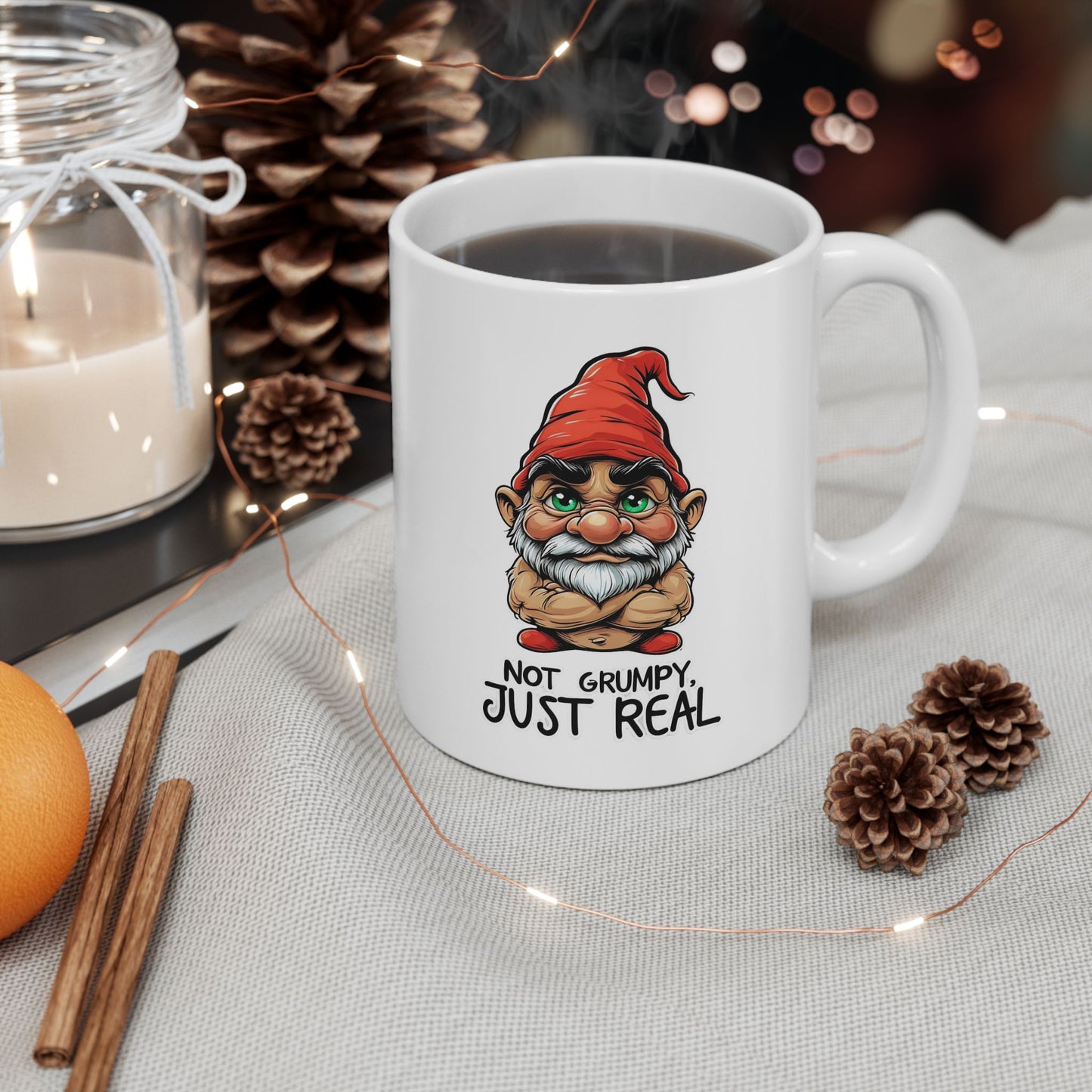 Funny Gnome Ceramic Mug - Perfect for Coffee Lovers and Gifts