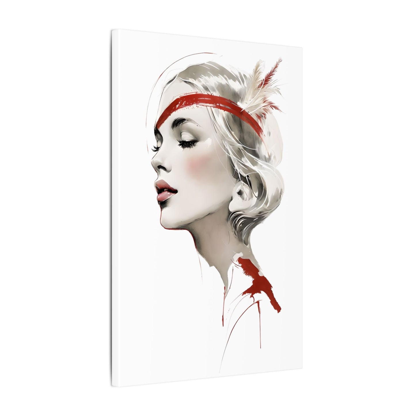 Minimalist 1920s Inspired Profile of a Woman