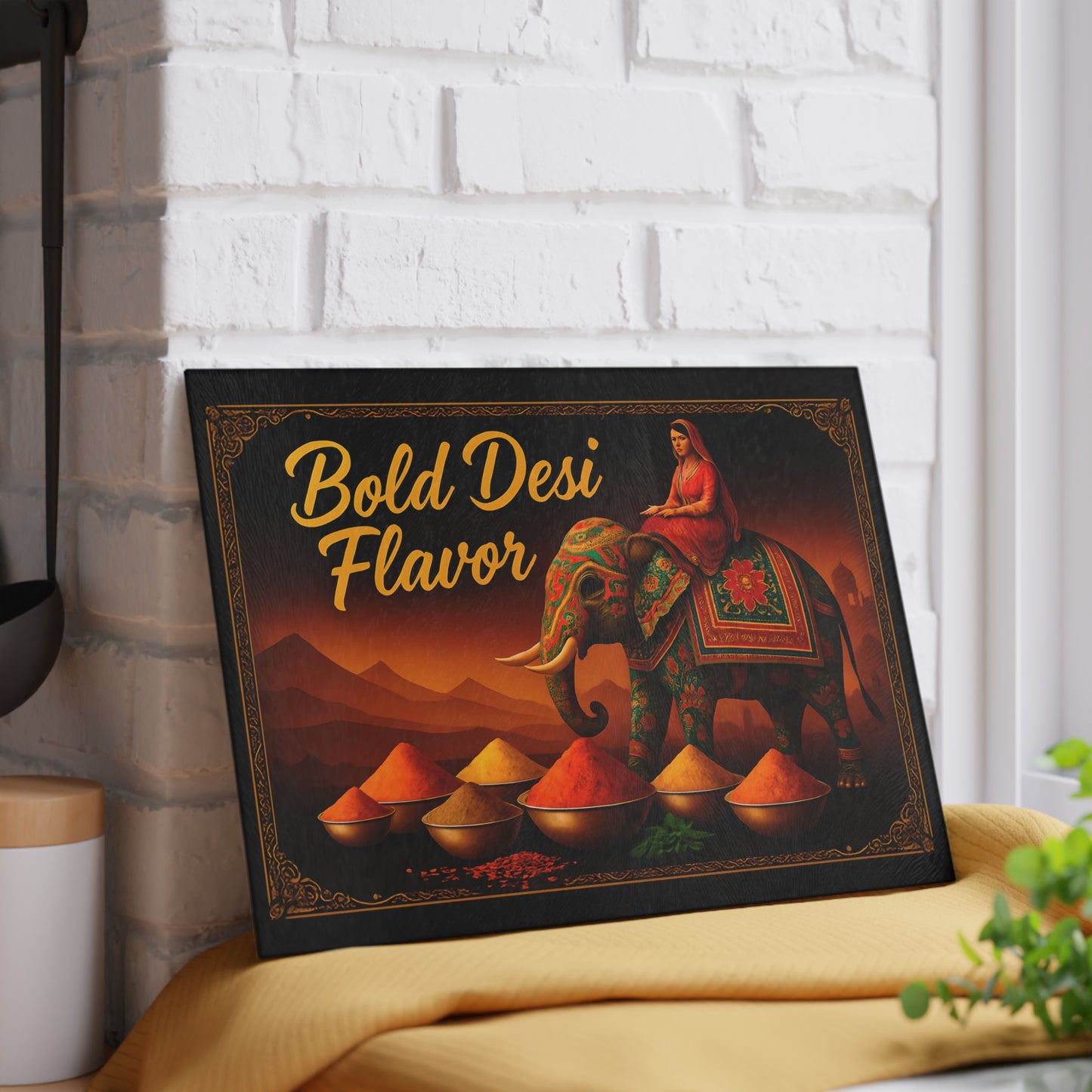 Bold Desi Flavor Glass Cutting Board