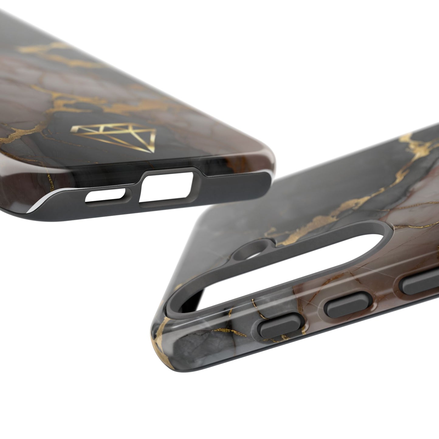 Elegant Marble Phone Case with Gold Accent